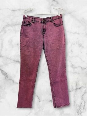 DG2 Diane Gilman Pink Jeans Size 8P Acid Wash Grunge Goth Skater Boho